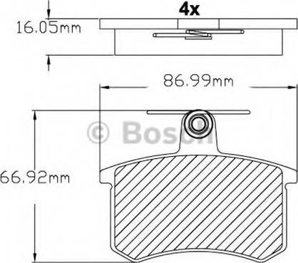 BOSCH F 03B 150 211 - Bremžu uzliku kompl., Disku bremzes ps1.lv