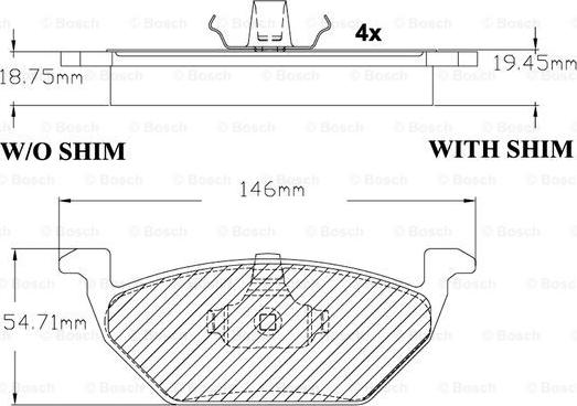 BOSCH F 03B 150 284 - Bremžu uzliku kompl., Disku bremzes ps1.lv