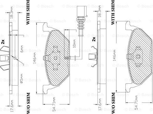 BOSCH F 03B 150 285 - Bremžu uzliku kompl., Disku bremzes ps1.lv