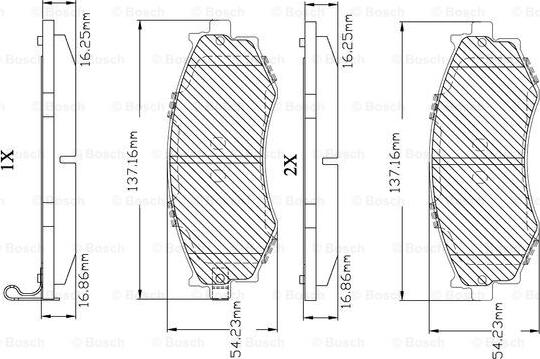 BOSCH F 03B 150 233 - Bremžu uzliku kompl., Disku bremzes ps1.lv