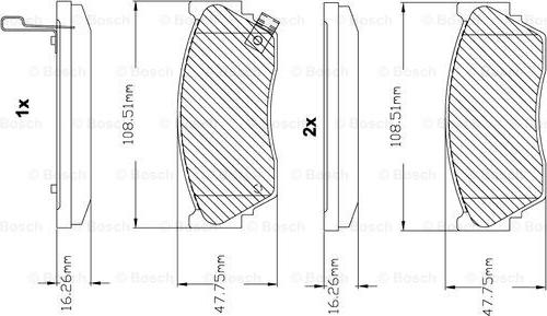 BOSCH F 03B 150 237 - Bremžu uzliku kompl., Disku bremzes ps1.lv