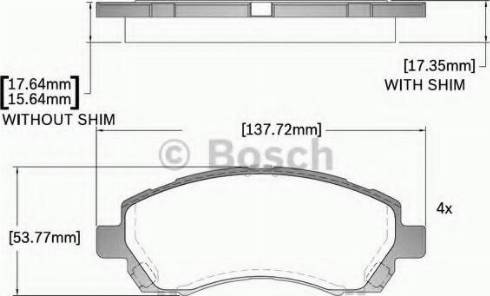 BOSCH F 03B 150 274 - Bremžu uzliku kompl., Disku bremzes ps1.lv