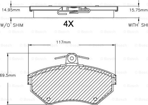 BOSCH F 03B 150 270 - Bremžu uzliku kompl., Disku bremzes ps1.lv