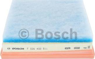 BOSCH F 026 400 511 - Gaisa filtrs ps1.lv