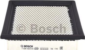 BOSCH F 026 400 518 - Gaisa filtrs ps1.lv