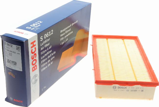 BOSCH F 026 400 612 - Gaisa filtrs ps1.lv