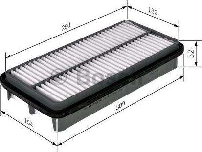 BOSCH F 026 400 038 - Gaisa filtrs ps1.lv