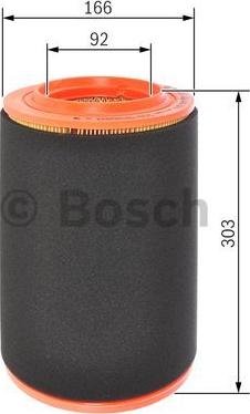 BOSCH F 026 400 370 - Gaisa filtrs ps1.lv