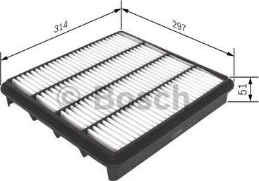 BOSCH F 026 400 296 - Gaisa filtrs ps1.lv