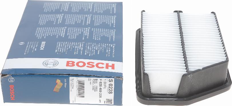 BOSCH F 026 400 228 - Gaisa filtrs ps1.lv