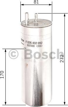 BOSCH F 026 402 092 - Degvielas filtrs ps1.lv