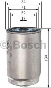 BOSCH F 026 402 097 - Degvielas filtrs ps1.lv