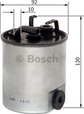 BOSCH F 026 402 044 - Degvielas filtrs ps1.lv