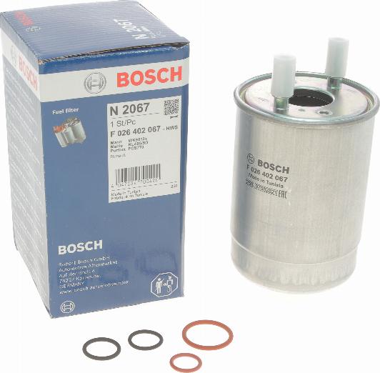 BOSCH F 026 402 067 - Degvielas filtrs ps1.lv