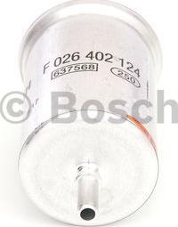 BOSCH F 026 402 124 - Degvielas filtrs ps1.lv