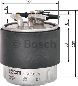 BOSCH F 026 402 125 - Degvielas filtrs ps1.lv