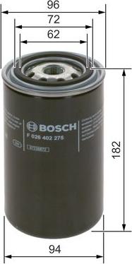 BOSCH F 026 402 275 - Degvielas filtrs ps1.lv