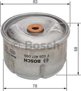 BOSCH F 026 407 099 - Eļļas filtrs ps1.lv