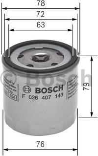 BOSCH F 026 407 143 - Eļļas filtrs ps1.lv