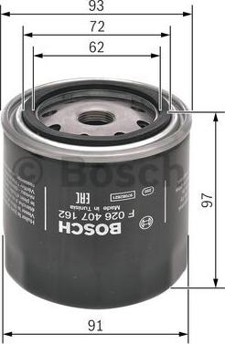 BOSCH F 026 407 162 - Eļļas filtrs ps1.lv