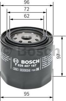 BOSCH F 026 407 167 - Eļļas filtrs ps1.lv