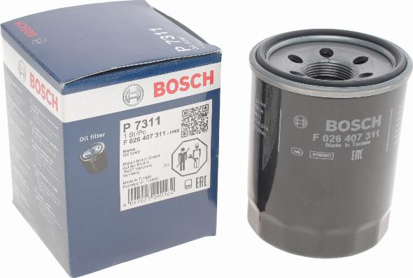 BOSCH F 026 407 311 - Eļļas filtrs ps1.lv