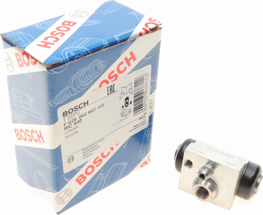 BOSCH F 026 002 607 - Riteņa bremžu cilindrs ps1.lv