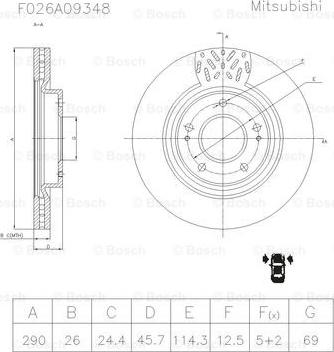 BOSCH F 026 A09 348 - Bremžu diski ps1.lv