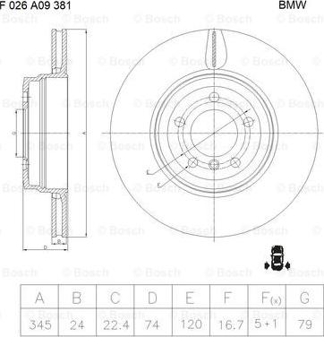 BOSCH F 026 A09 381 - Bremžu diski ps1.lv