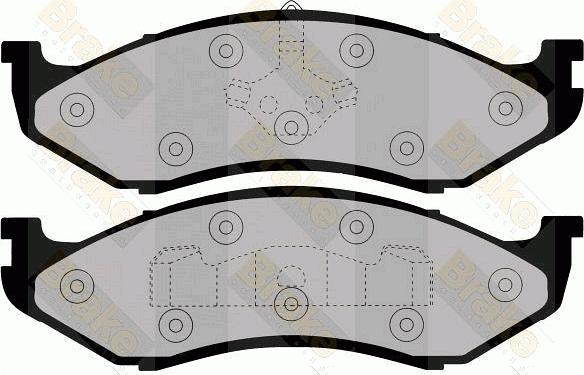 Brake Engineering PA992 - Bremžu uzliku kompl., Disku bremzes ps1.lv