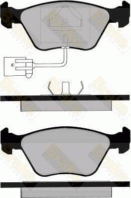 Roulunds Braking 633281 - Bremžu uzliku kompl., Disku bremzes ps1.lv