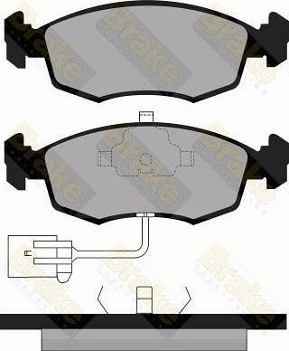 Brake Engineering PA966 - Bremžu uzliku kompl., Disku bremzes ps1.lv