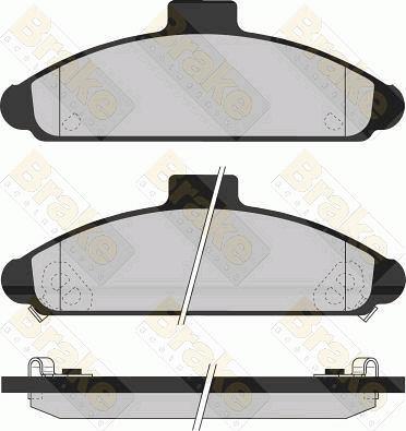 Japanparts JPA337AF - Bremžu uzliku kompl., Disku bremzes ps1.lv