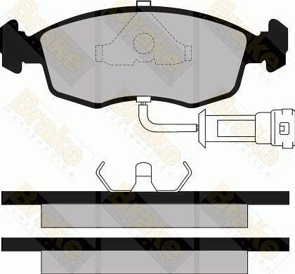 Brake Engineering PA408 - Bremžu uzliku kompl., Disku bremzes ps1.lv