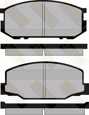 Brake Engineering PA407 - Bremžu uzliku kompl., Disku bremzes ps1.lv