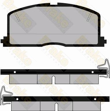 Brake Engineering PA411 - Bremžu uzliku kompl., Disku bremzes ps1.lv