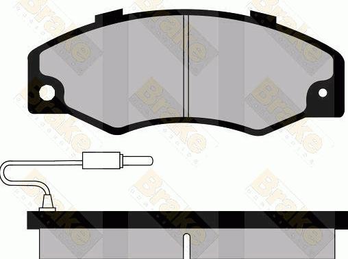 Brake Engineering PA436 - Bremžu uzliku kompl., Disku bremzes ps1.lv