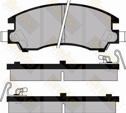 Brake Engineering PA477 - Bremžu uzliku kompl., Disku bremzes ps1.lv