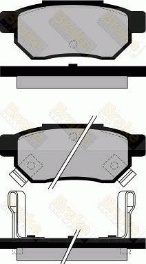 Brake Engineering PA545 - Bremžu uzliku kompl., Disku bremzes ps1.lv