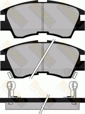 Brake Engineering PA552 - Bremžu uzliku kompl., Disku bremzes ps1.lv