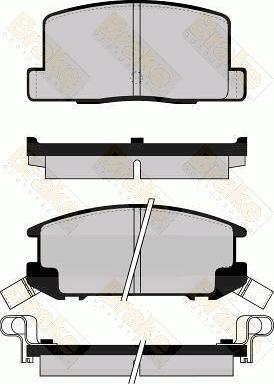 Brake Engineering PA502 - Bremžu uzliku kompl., Disku bremzes ps1.lv