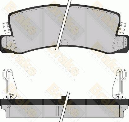 Brake Engineering PA534 - Bremžu uzliku kompl., Disku bremzes ps1.lv