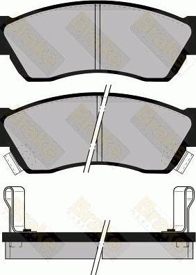 Brake Engineering PA576 - Bremžu uzliku kompl., Disku bremzes ps1.lv