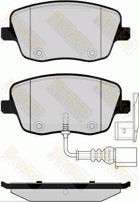 Roulunds Braking 608186 - Bremžu uzliku kompl., Disku bremzes ps1.lv