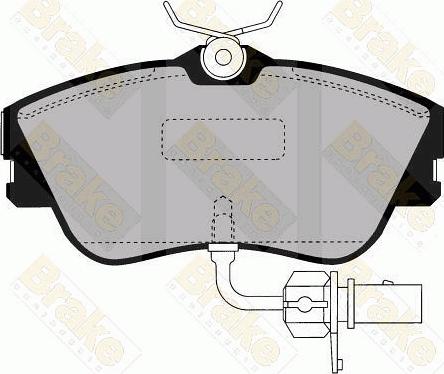 Brake Engineering PA1455 - Bremžu uzliku kompl., Disku bremzes ps1.lv