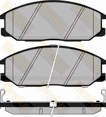 Brake Engineering PA1488 - Bremžu uzliku kompl., Disku bremzes ps1.lv