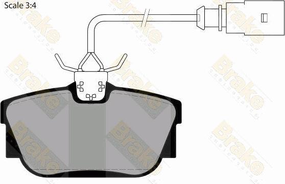 Brake Engineering PA1470 - Bremžu uzliku kompl., Disku bremzes ps1.lv