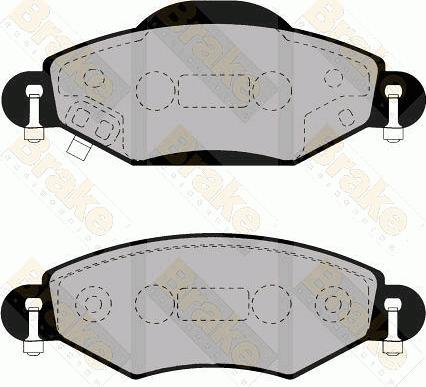 Brake Engineering PA1555 - Bremžu uzliku kompl., Disku bremzes ps1.lv