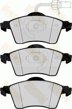 Brake Engineering PA1568 - Bremžu uzliku kompl., Disku bremzes ps1.lv