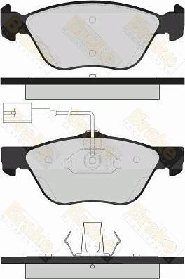 Brake Engineering PA1580 - Bremžu uzliku kompl., Disku bremzes ps1.lv